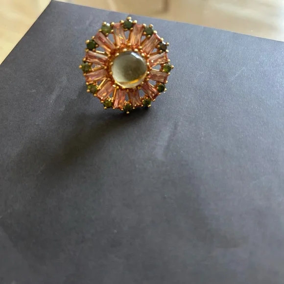 J Crew Gold-Tone Sunburst Cocktail Ring - Picture 3 of 4